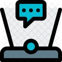 Chat De Holograma Chat De Holograma Comunicacion Icon