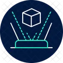 Holographic Artwork Neon Glow Icon