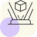 Holographic Artwork Minimal Outline Icon