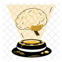 Holographic Brain Mind Intelligence Icon