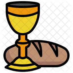 Holy Communion Icon - Download in Colored Outline Style