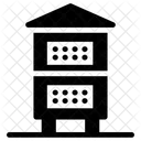Holzbienenstock Holzbienenhaus Bienenhaus Symbol