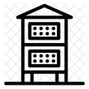 Holzbienenstock Holzbienenhaus Bienenhaus Symbol