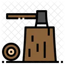 Holz hacken  Symbol