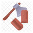 Holzhacken  Symbol