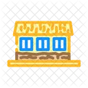 Holz Hutte Stroh Symbol