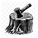 Holzfallen Forstwirtschaft Holzfaller Symbol