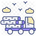 Holztransporter Transport Holzeinschlag Symbol