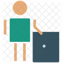 Hombre Robot Basura Icono