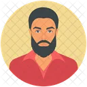 Hombre Avatar Barbudo Icon