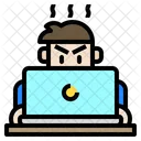 Hombre Avatar Portatil Icono