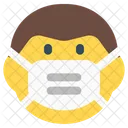 Hombre Emoji Con Mascarilla Emoji Icono