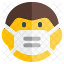 Hombre Emoji Con Mascarilla Emoji Icono