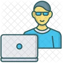 Hombre Computadora Portatil Usuario Icon