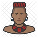 Hombre Africano Tradicional Avatar Usuario Icono