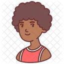 Hombre afro  Icono