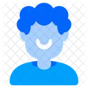 Pelo Afro Rizado Perfil Icono