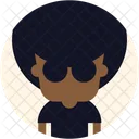 Hombre afro  Icono