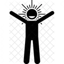 Hombre Brillante Brillante Alegre Icono