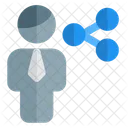 Hombre Comparte Comparte Empresario Comparte Icono