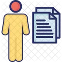 Hombre Con Archivos Negocios Finanzas Icon