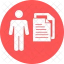 Hombre Con Archivos Negocios Finanzas Icon