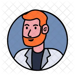 Hombre con barba y traje avatar  Icono