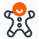 Hombre De Jengibre Galleta Fiesta Icono