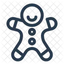 Hombre De Jengibre Galleta Fiesta Icono