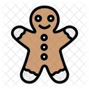Hombre De Jengibre Navidad Galleta Icono