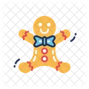 Hombre De Pan De Jengibre Navidad Dulce Icono