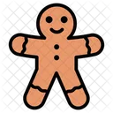 Hombre De Jengibre Pan De Jengibre Galleta De Navidad Icono