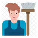 Hombre de limpieza  Icono