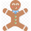 Hombre De Jengibre Navidad Decoracion Icono