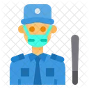 Hombre De Seguridad Avatar Mascara Icono