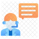 Hombre De Servicio Al Cliente Operador Asistente Icon