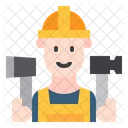 Hombre de servicio de construcción  Icono