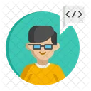 Hombre desarrollador de software  Icono