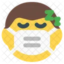 Hombre Durmiendo Emoji Con Mascarilla Emoji Icon