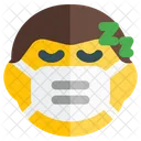 Hombre Durmiendo Emoji Con Mascarilla Emoji Icon