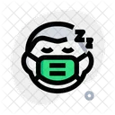 Hombre Durmiendo Emoji Con Mascarilla Emoji Icono