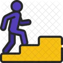 Hombre Escalada Pasos Symbol