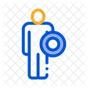 Hombre escudo  Icono