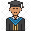 Estudiante graduado masculino  Icono