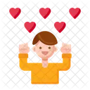 Hombre feliz  Icono