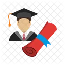 Hombre Graduado Estudiante Graduado Icono