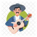 Hombre Guitarrista Musico Personaje Icono