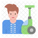 Hombre haciendo vacío  Icono