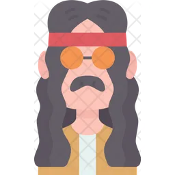 Hombre hippie  Icono