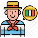 Hombre Italiano Italiano Hombre Icono